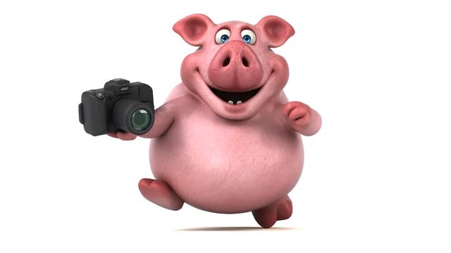 Fun pig running - 3D Animation