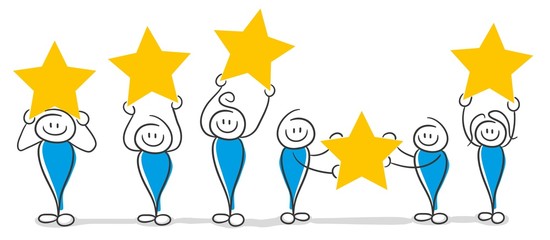 Stick Figure Series Blue / Sterne Bewertung