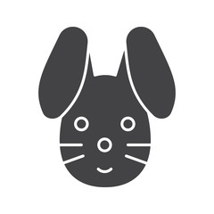 Easter bunny glyph icon