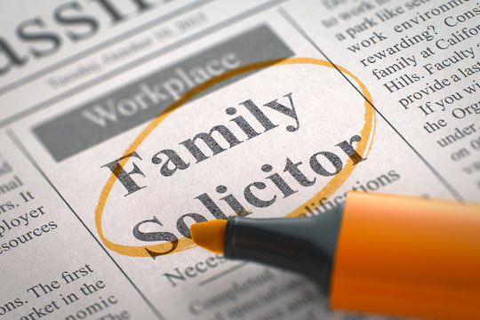 Family Solicitor Hiring Now. 3d.