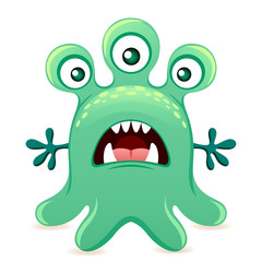 Cute cartoon glossy monster 