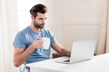 Man using laptop