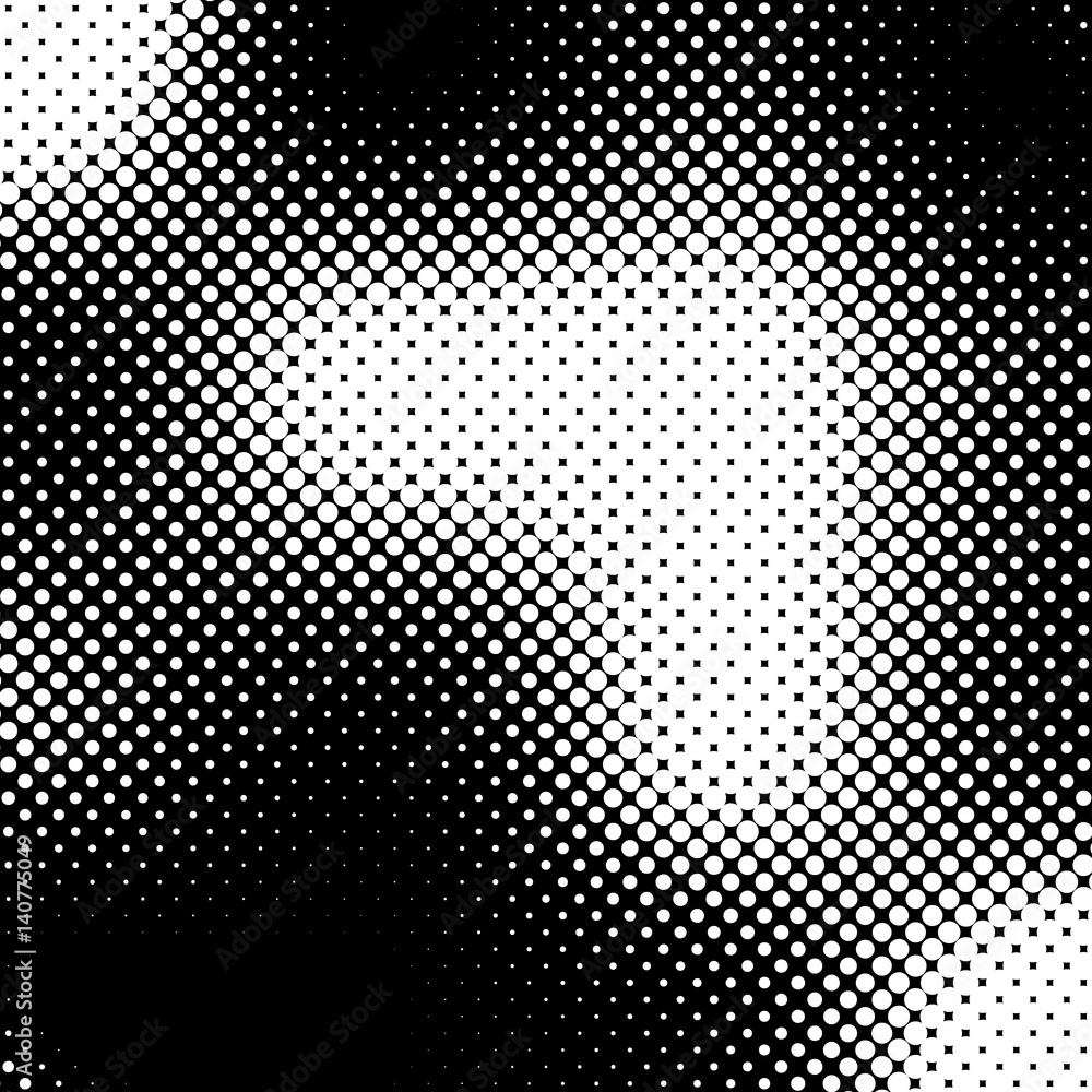 Poster halftone gradation / gradient pattern, abstract geometric pointillist texture