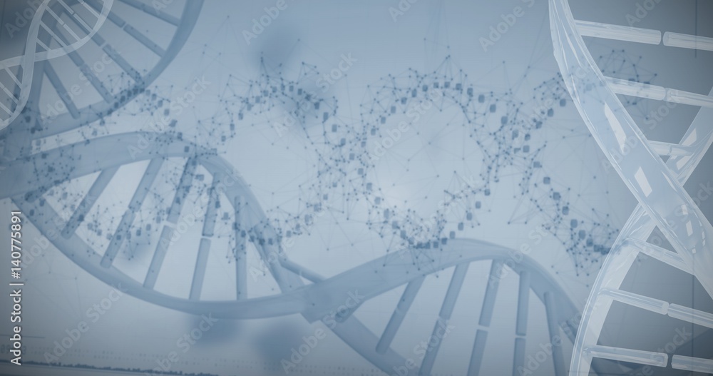 Poster device screen of dna helix pattern