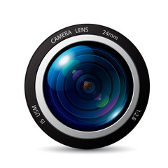 Camera lens vector icon