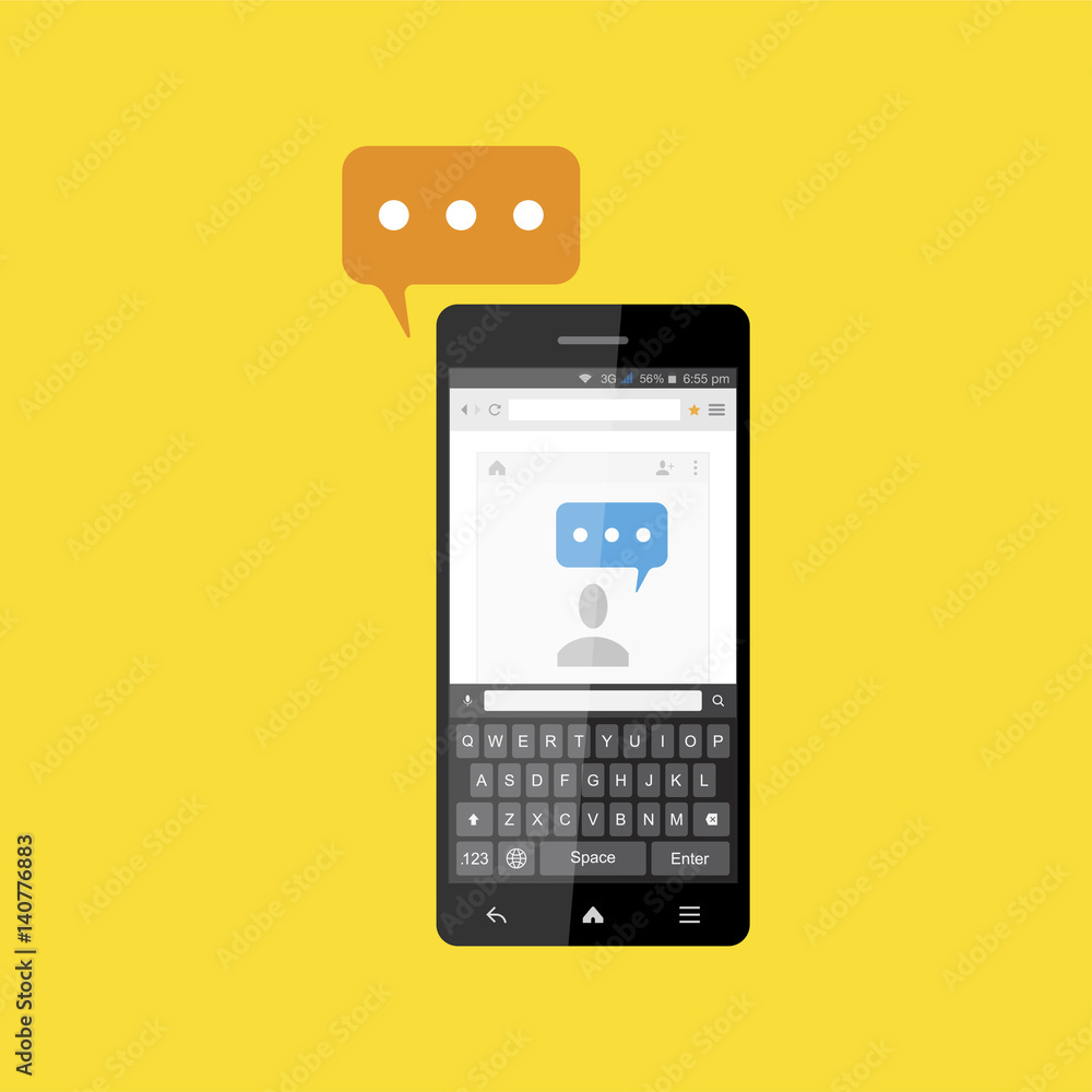 Poster social concept, a new message and a chat on the internet. notifications about a new message in the s