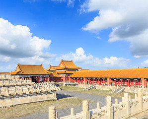 ancient royal palaces of the Forbidden City in Beijing,China