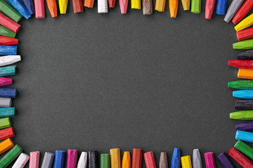 Colorful crayon background 