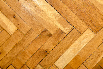 Herringbone pattern wooden floor