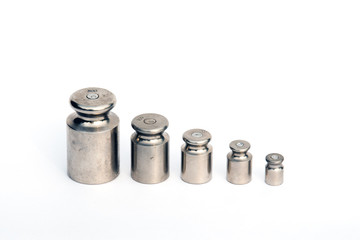 bobs (weights) for scales on a white background