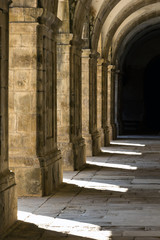 Fototapeta premium quiet terrace in the courtyard of the monastery
