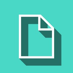 Blank sheet of paper icon stock vector illustration flat design