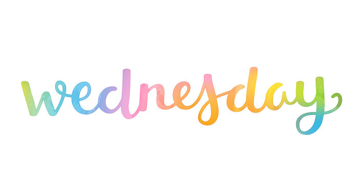 WEDNESDAY Hand Lettering Icon