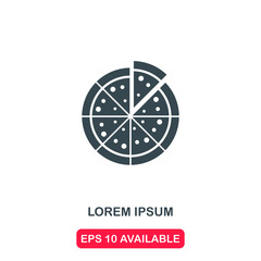 Pizza icon vector