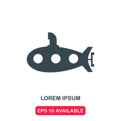 Submarine icon vector
