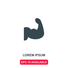 Muscle arm icon vector