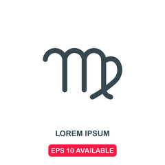 Zodiac virgo symbol icon vector