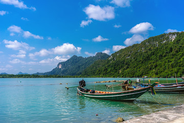 Boats in Khanom, Thailand