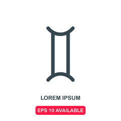 Zodiac gemini symbol icon vector