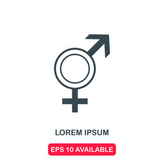 Male and female symbol icon vector