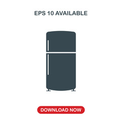 Fridge icon vector