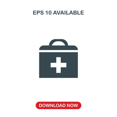 First aid box icon vector