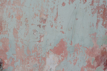 Graphic texture painted iron with peeling paint