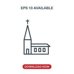 Fototapeta premium Church icon vector