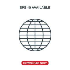 Globe icon vector
