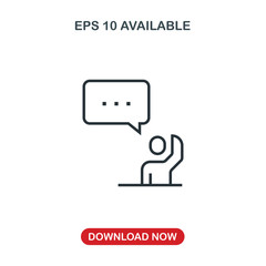 Answering icon vector