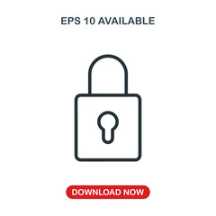Lock icon vector