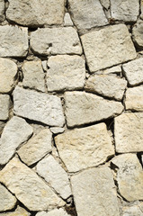 Old stone wall closeup