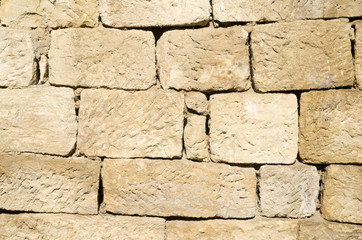Old stone wall closeup
