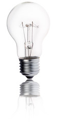 incandescent electric lamp with reflection