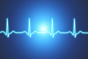 Heart beatment isolated on a background - medecine concept