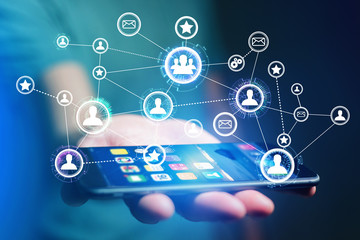 Concept of business international network interface - Technology concept