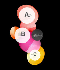 Geometrical abstract infographics banner template