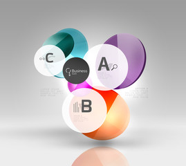 Circle geometric abstract background