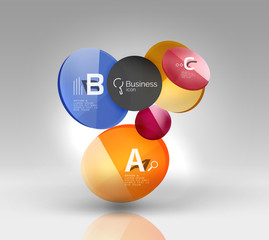 Glass circle infographics