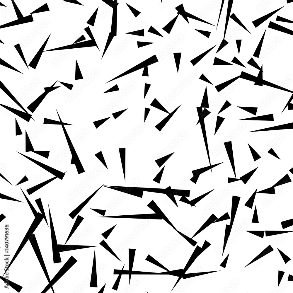 Poster chaotic random scattered shapes. abstract geometric pattern