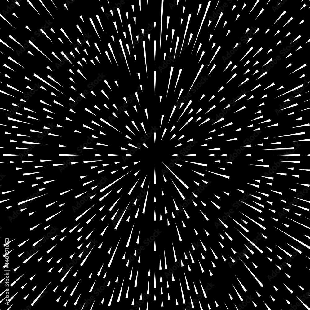 Leinwandbilder random radial lines explosion effect. radiating stripes circular pattern