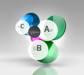 Circle modern business infographics design template