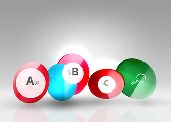 Circle modern business infographics design template