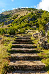 Fototapeta na wymiar Scenic view from Stairs to Heaven on the island of Madeira, Portugal