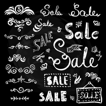 Sale hand drawn lettering