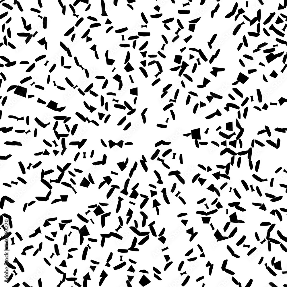 Aufkleber Chaotic random scattered shapes. Abstract geometric pattern