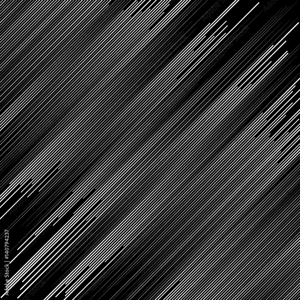 Poster Irregular dynamic lines abstract monochrome pattern. Linear (grid, mesh) texture