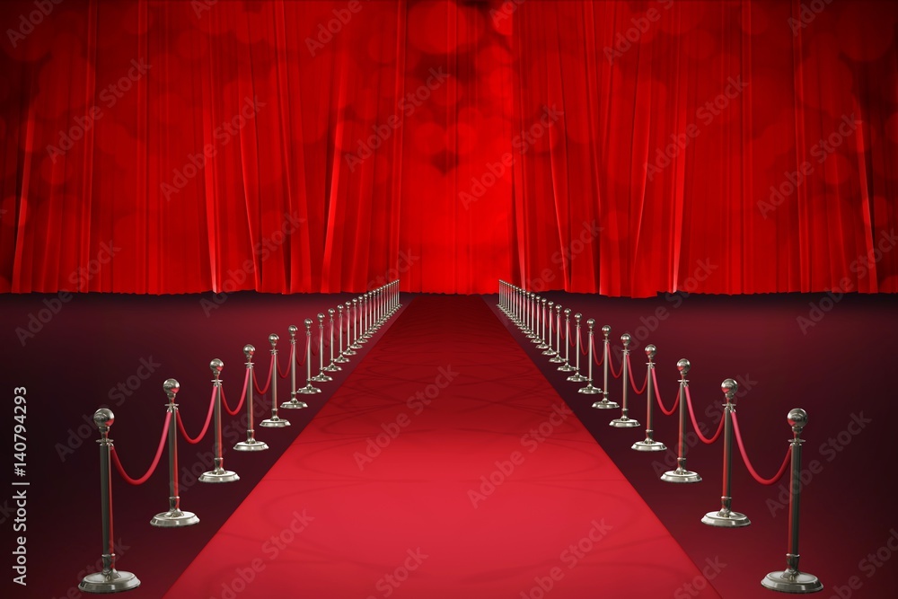 Poster composite image of digitally generated image of red carpet event