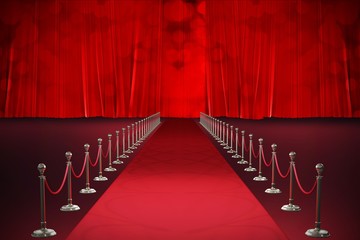 Composite image of digitally generated image of red carpet event