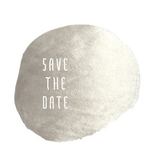 Save the date silver stain